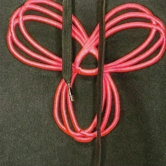 TNA Hoodie Aritzia Small Black Neon Pink Warm Comfortable  Exercise Women's Cozy - Picture 3 of 8